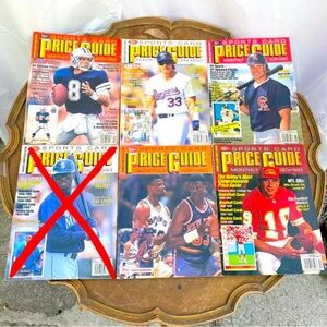 SCD Sports Card Price Guide Monthly Apr/June/Aug/Nov/Dec 1993 (LOT OF 5)
